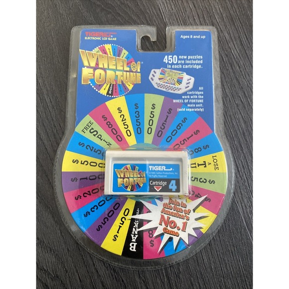 Tiger Woods Collection Other - Tiger 1999 Wheel of Fortune Game Cartridge #4 Electronic Handheld New in Package